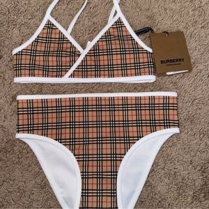 6Y girls burberry swim suit